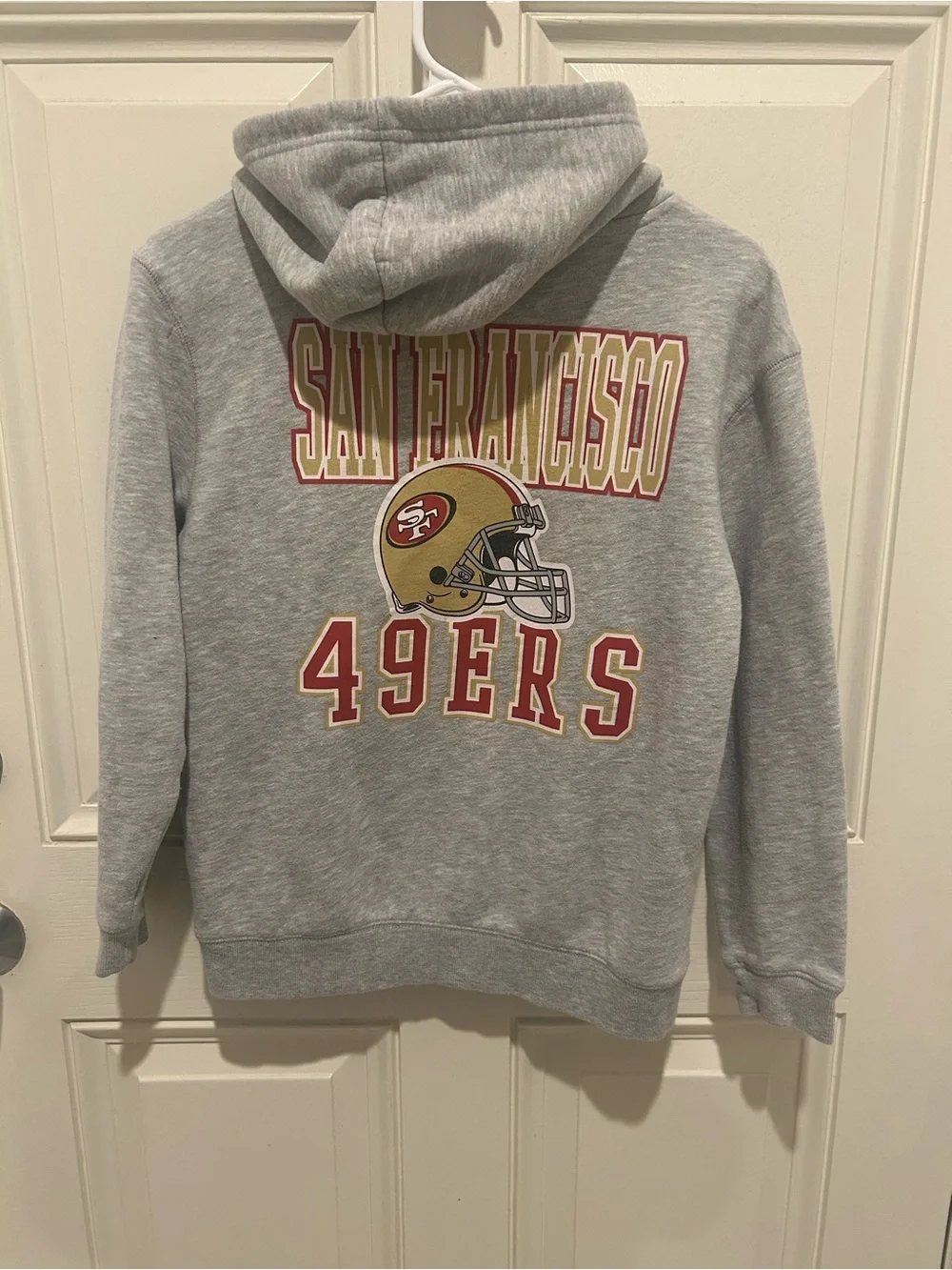 NBA San Francisco 49ers Gray Hoodie with Red Logo